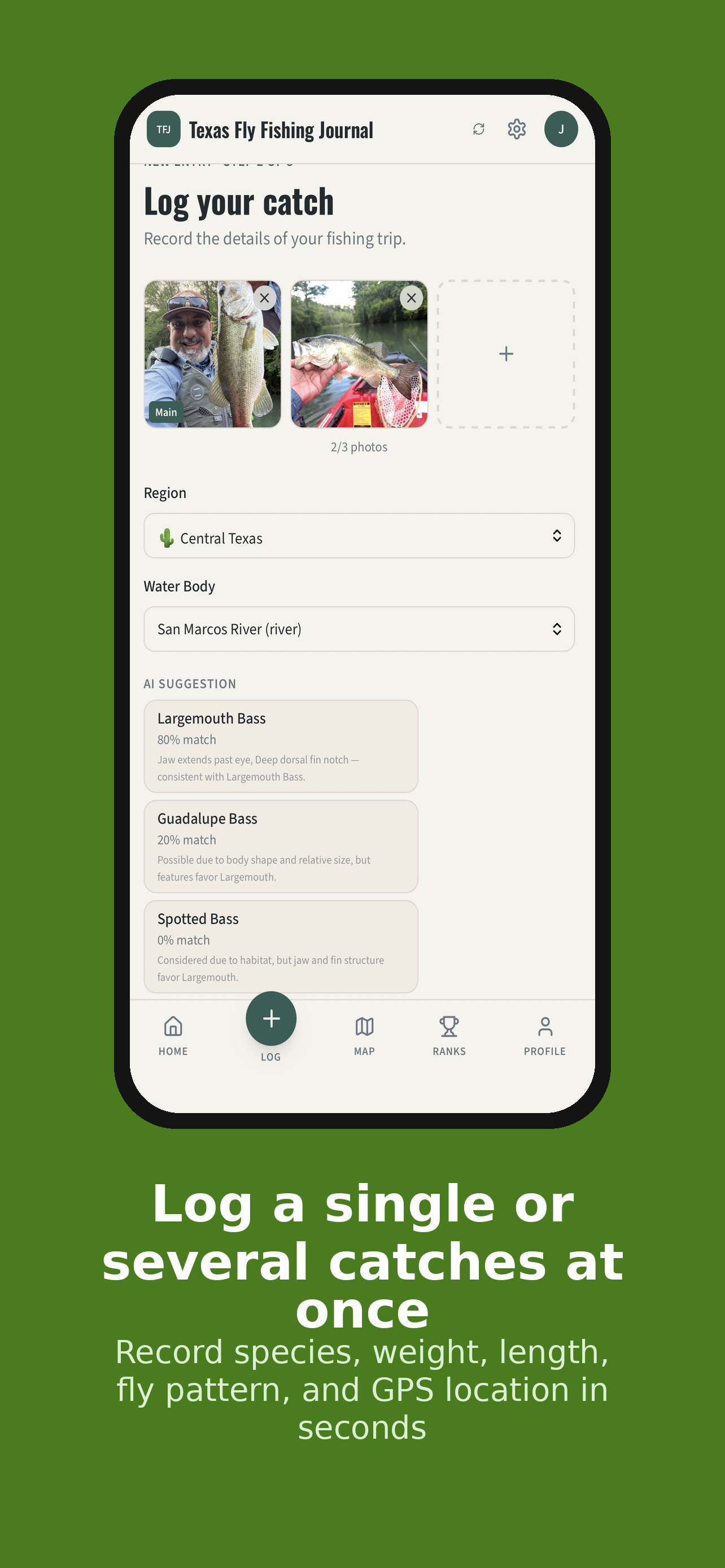 Log a catch