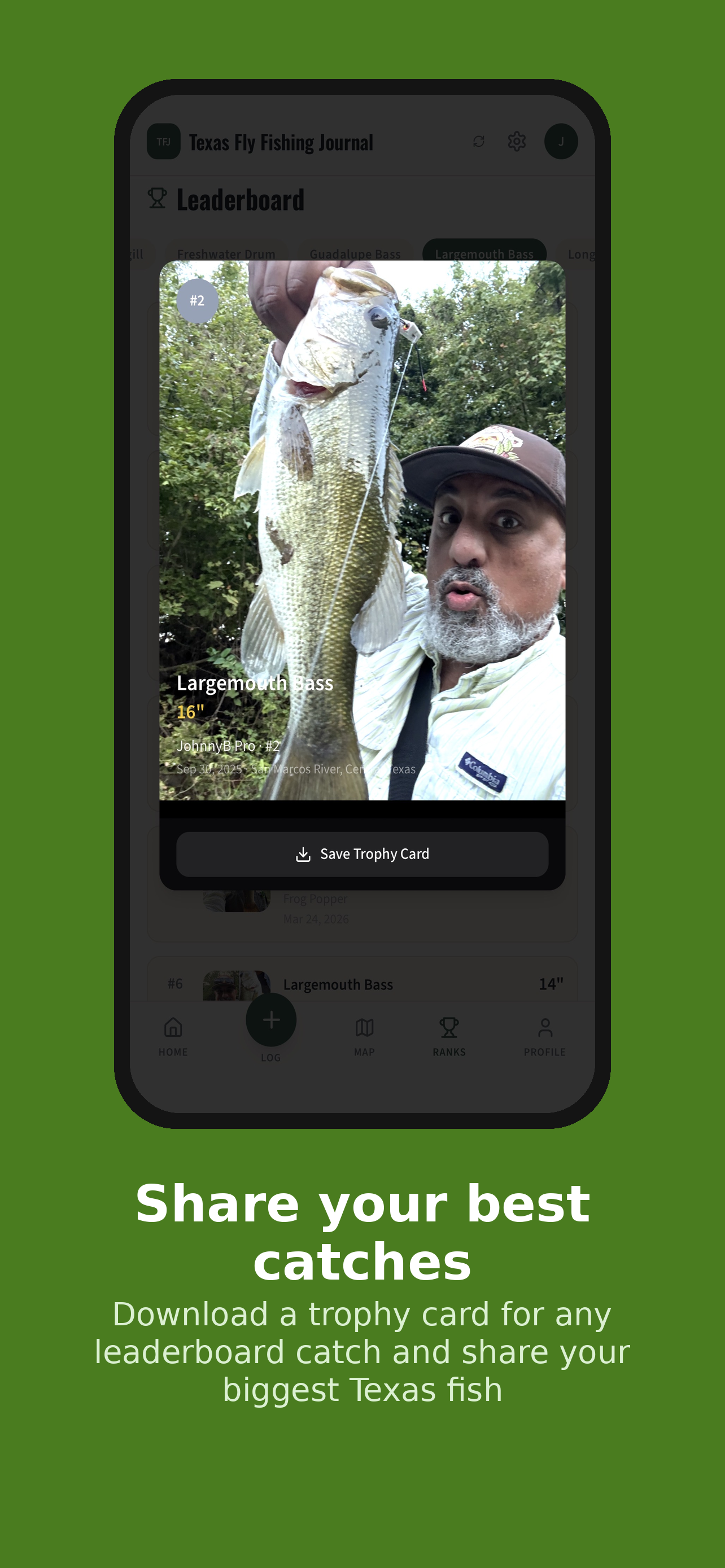 Trophy card